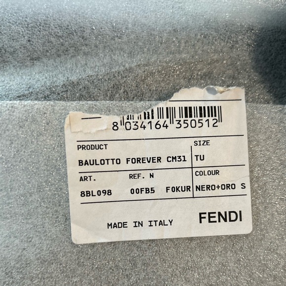 FENDI Baulotto Forever Zucchino brand new rare bag in gray and black top… - Picture 11 of 16